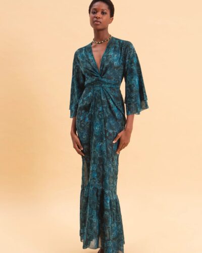 TEAL ELEGANCE KIMONO