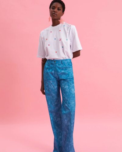 EVELEYA EMBROIDERED T-SHIRT