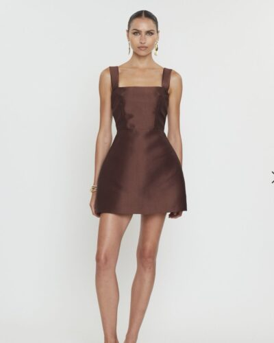 VASILIKI MINI DRESS BROWN
