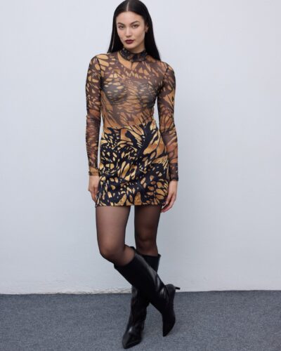 Butterfly Mosaic Mini Skirt