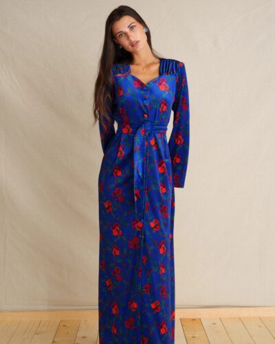 Electric Affair Velvet Maxi Dress