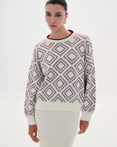 Blouse Rhombus Two-Tone