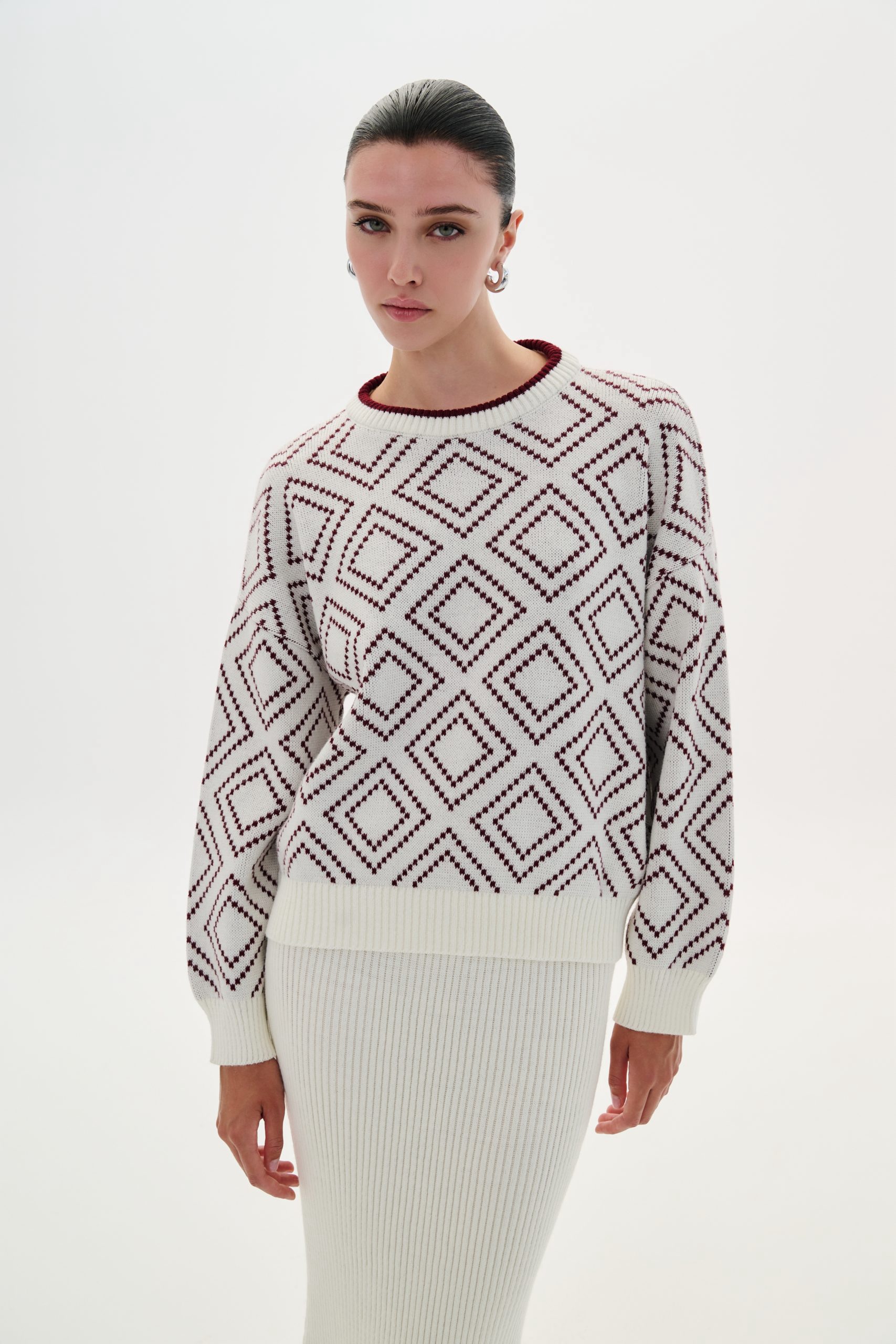 Blouse Rhombus Two-Tone