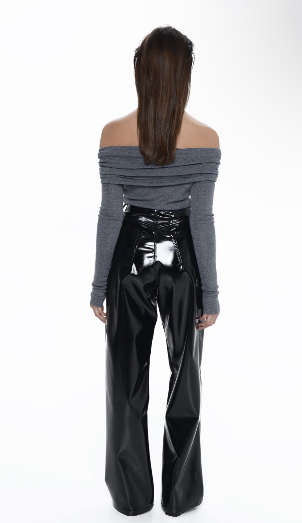 Selena Black Leather Pants - Image 2
