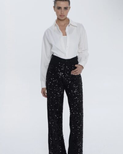 Audrey Sequined Jeans Black