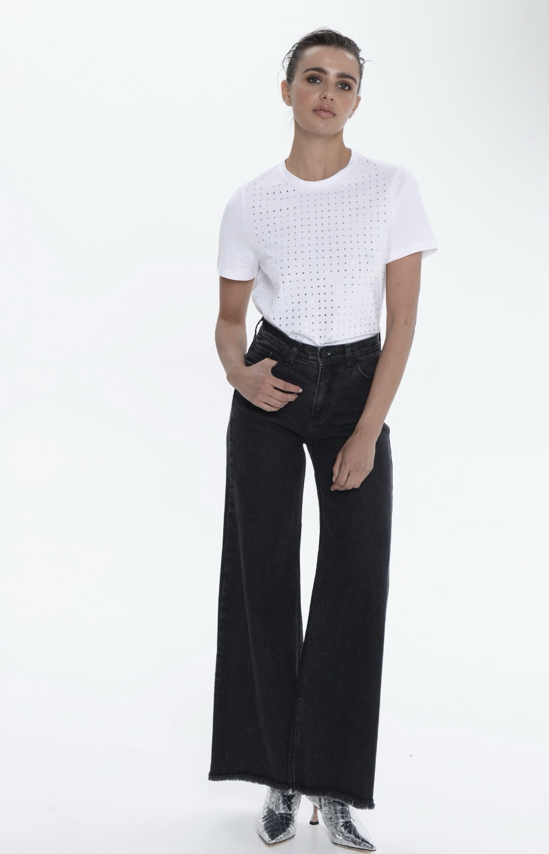 Naomi Elastic Stone Black