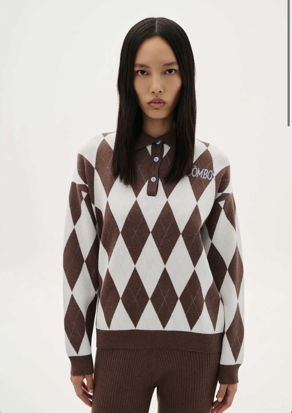 Polo Rhombus Knit Blouse