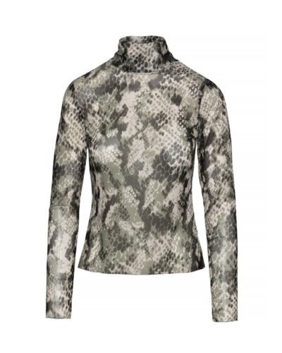 Keisi Tulle Top | Olive Snake