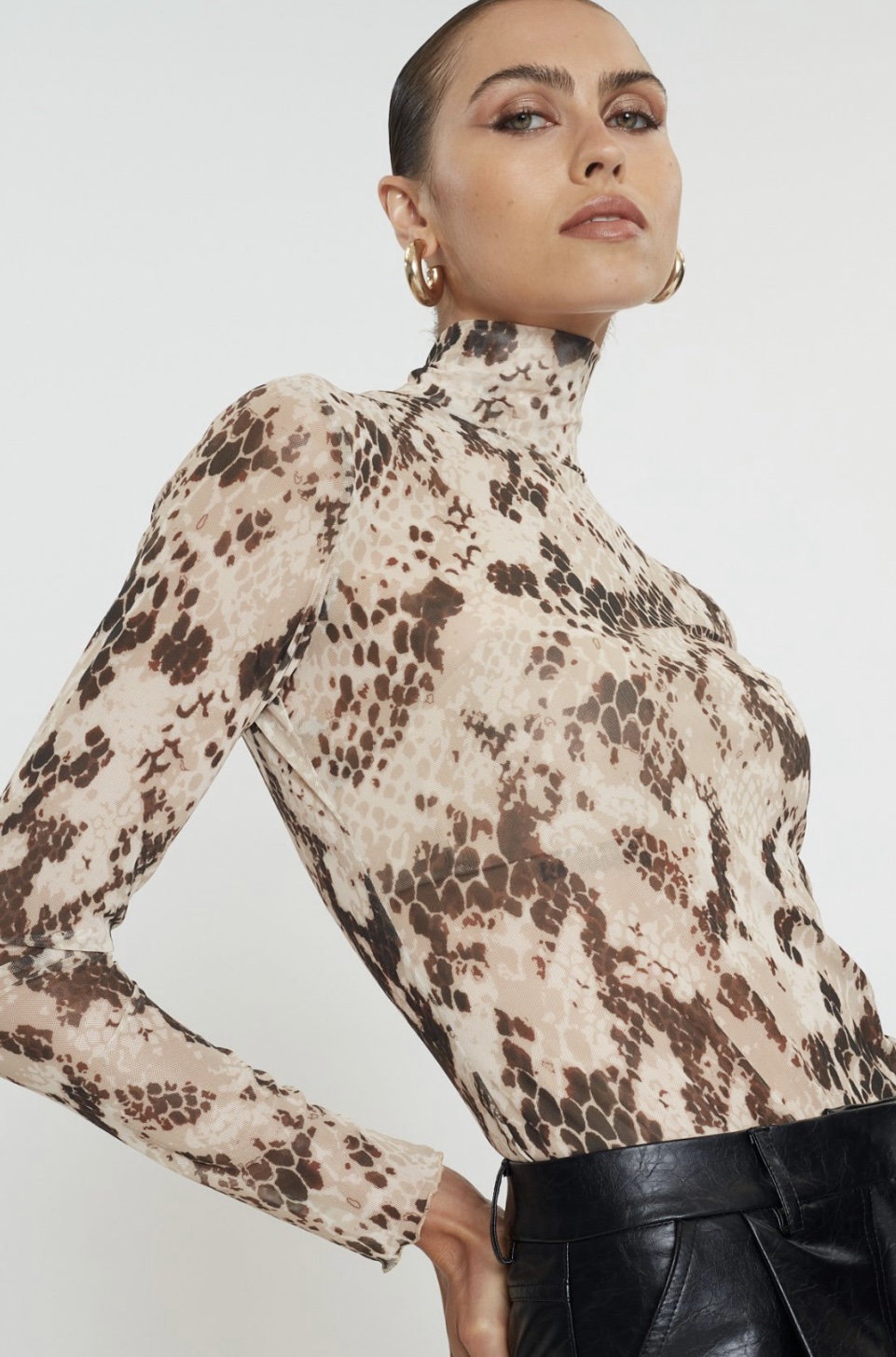 Keisi Tulle Top | Beige Snake - Image 2