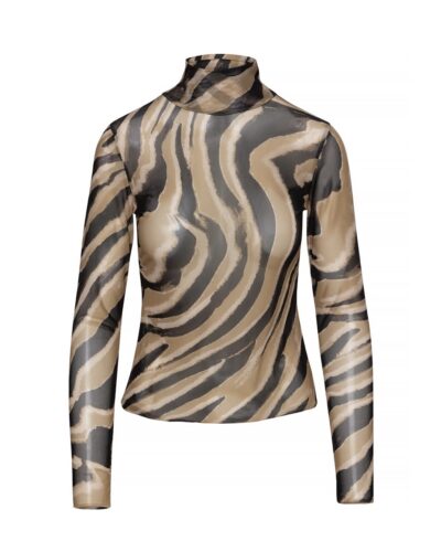 Keisi Tulle Top | Zebra Caramel