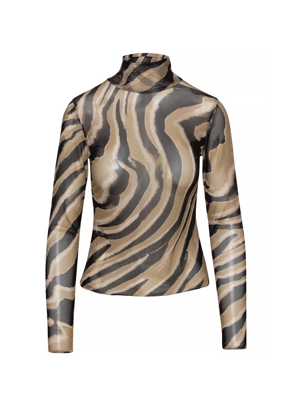 Keisi Tulle Top | Zebra Caramel