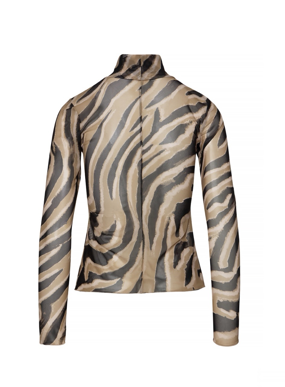 Keisi Tulle Top | Zebra Caramel - Image 2