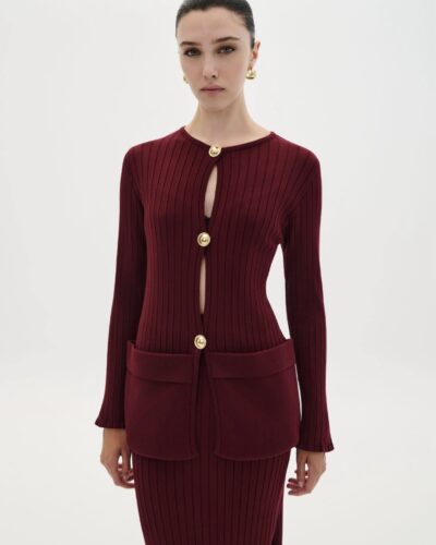 Cardigan Gold Button Pockets