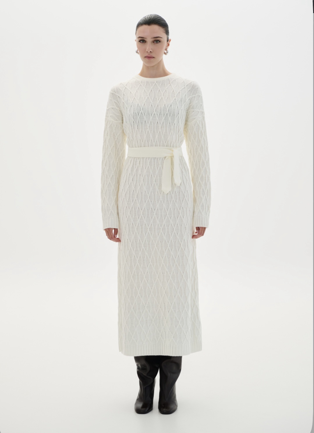 Maxi Knit Dress With Belt