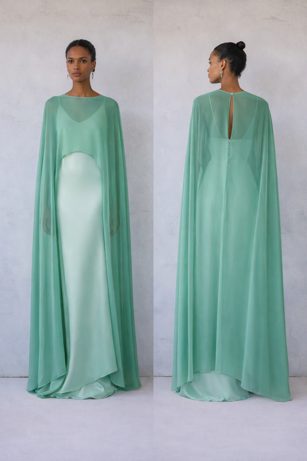 Long Sleeve Cape | Mint
