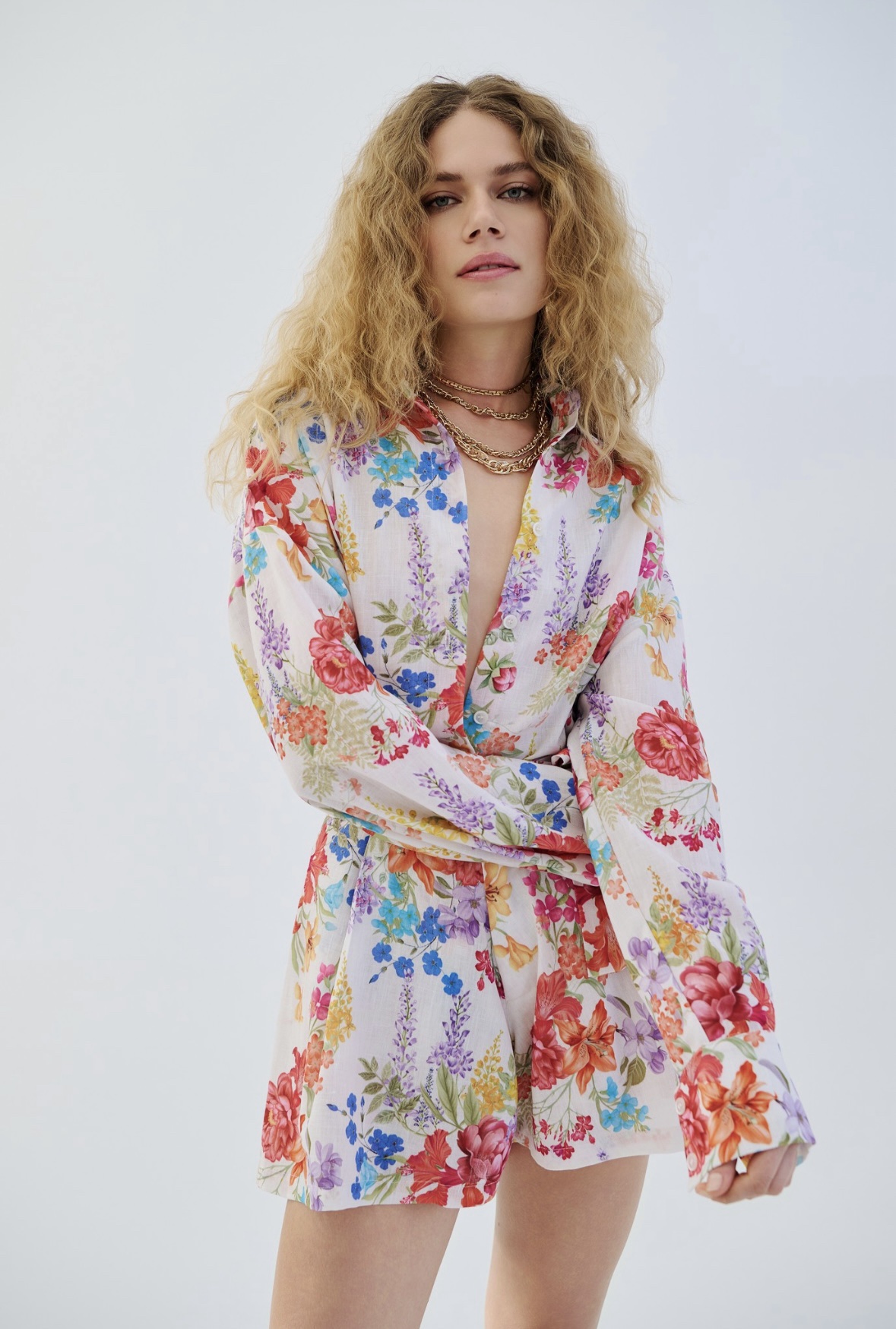 Heatspell Linen White Shorts