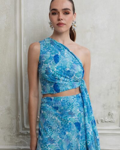 Laguna One Shoulder Polymorphic Wrap Top