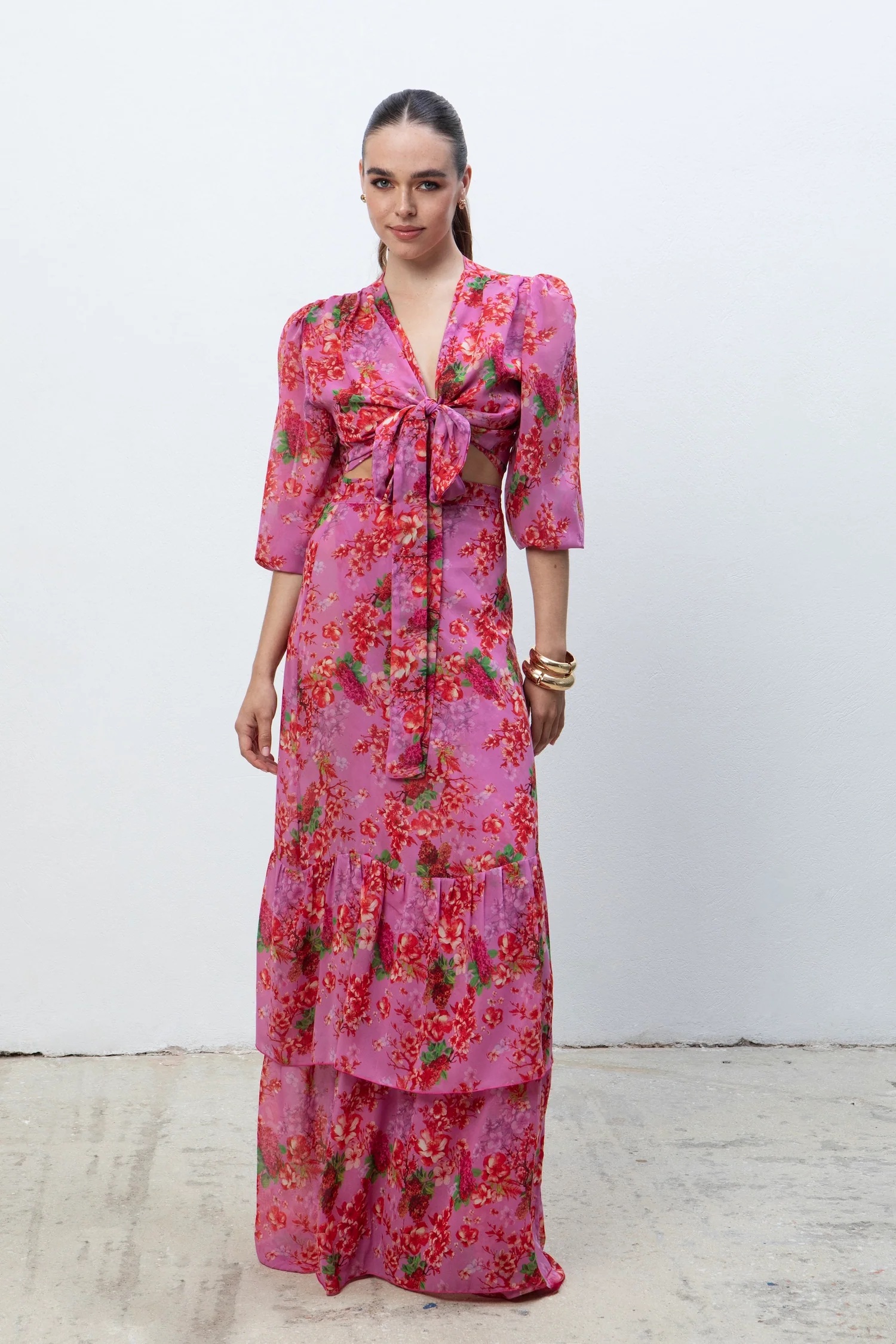 Camelia Maxi Polymorphic Wrap Skirt