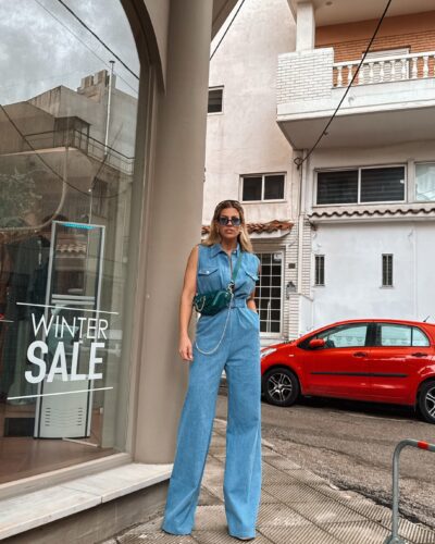 Denim Safari Jumpsuit