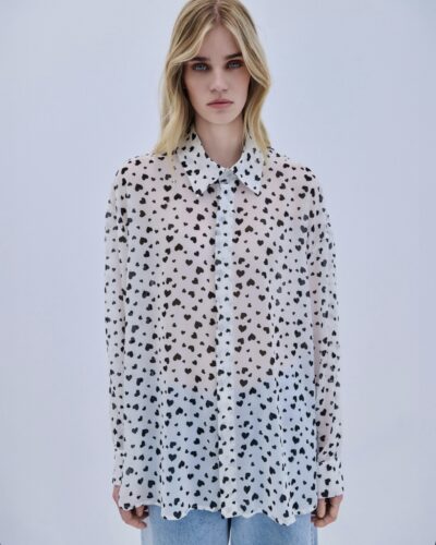 Shirt Hearts B&W