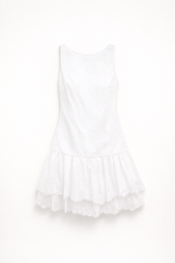 Etolie White Mini Dress - Image 3