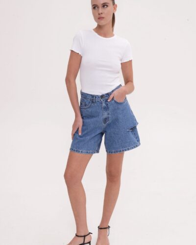 Silia Mid Blue Shorts