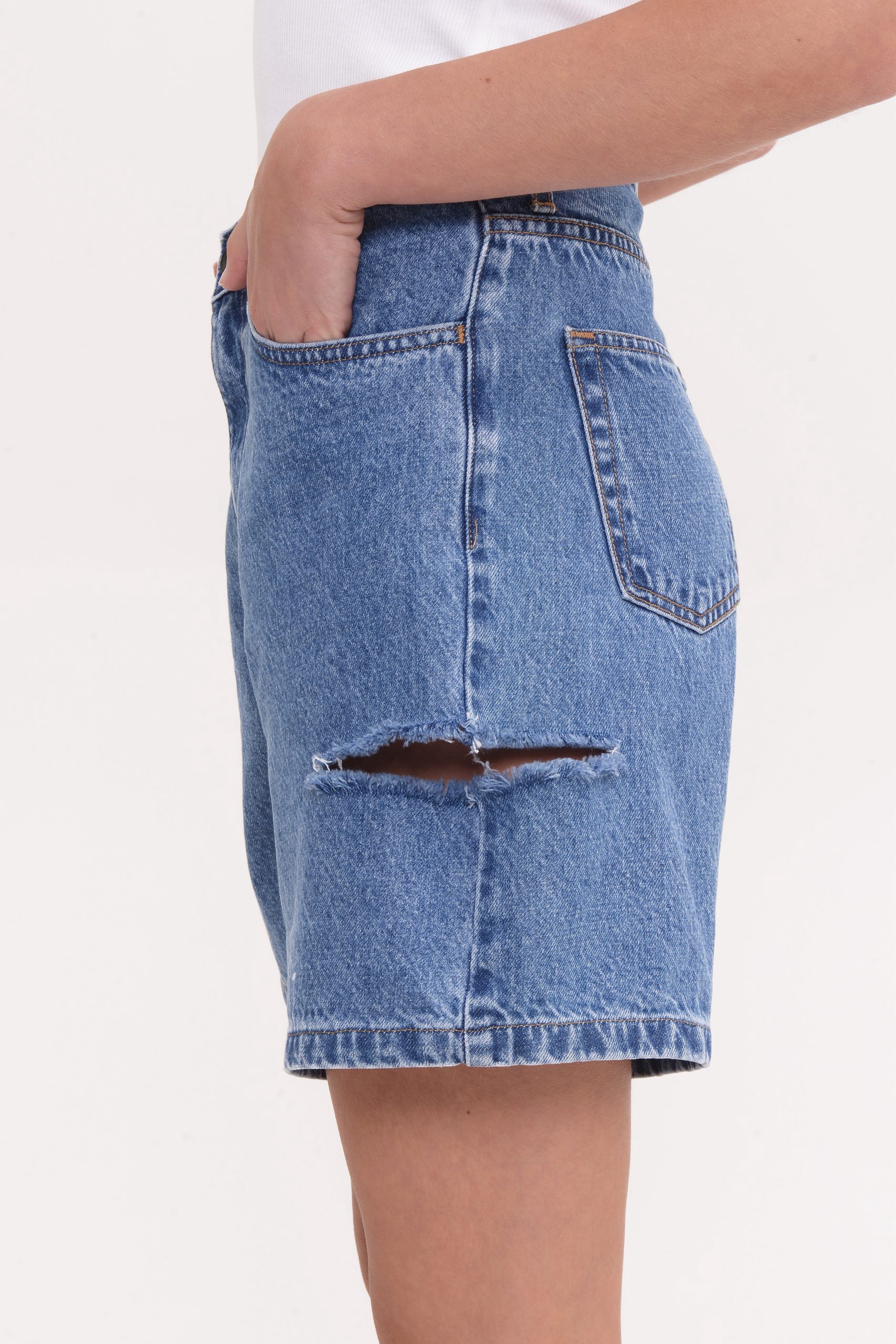 Silia Mid Blue Shorts - Image 3