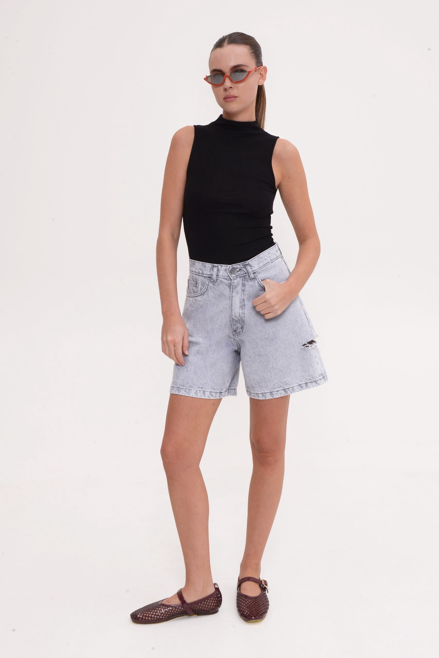 Silia Platinum Grey Shorts