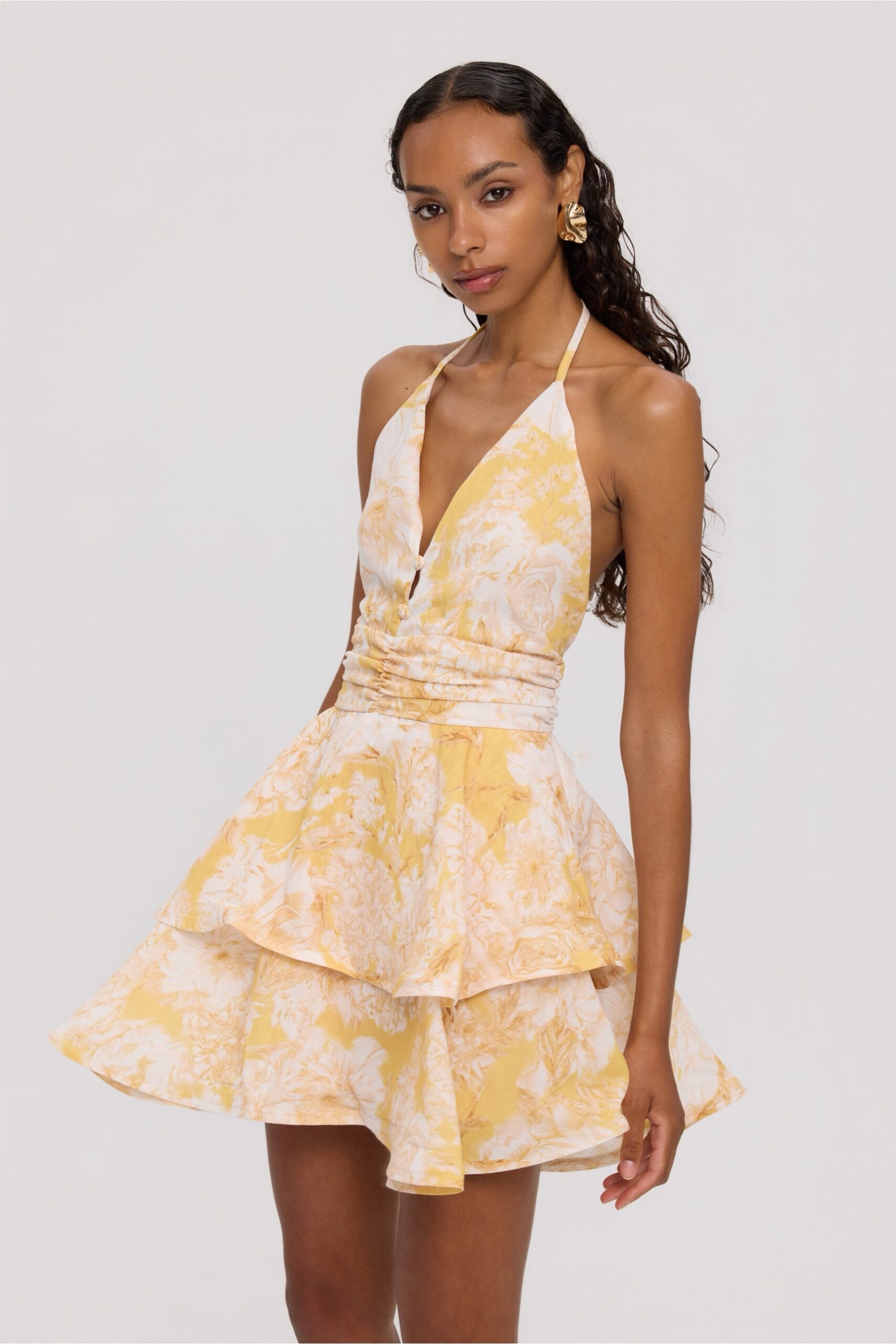 Solene mini linen dress
