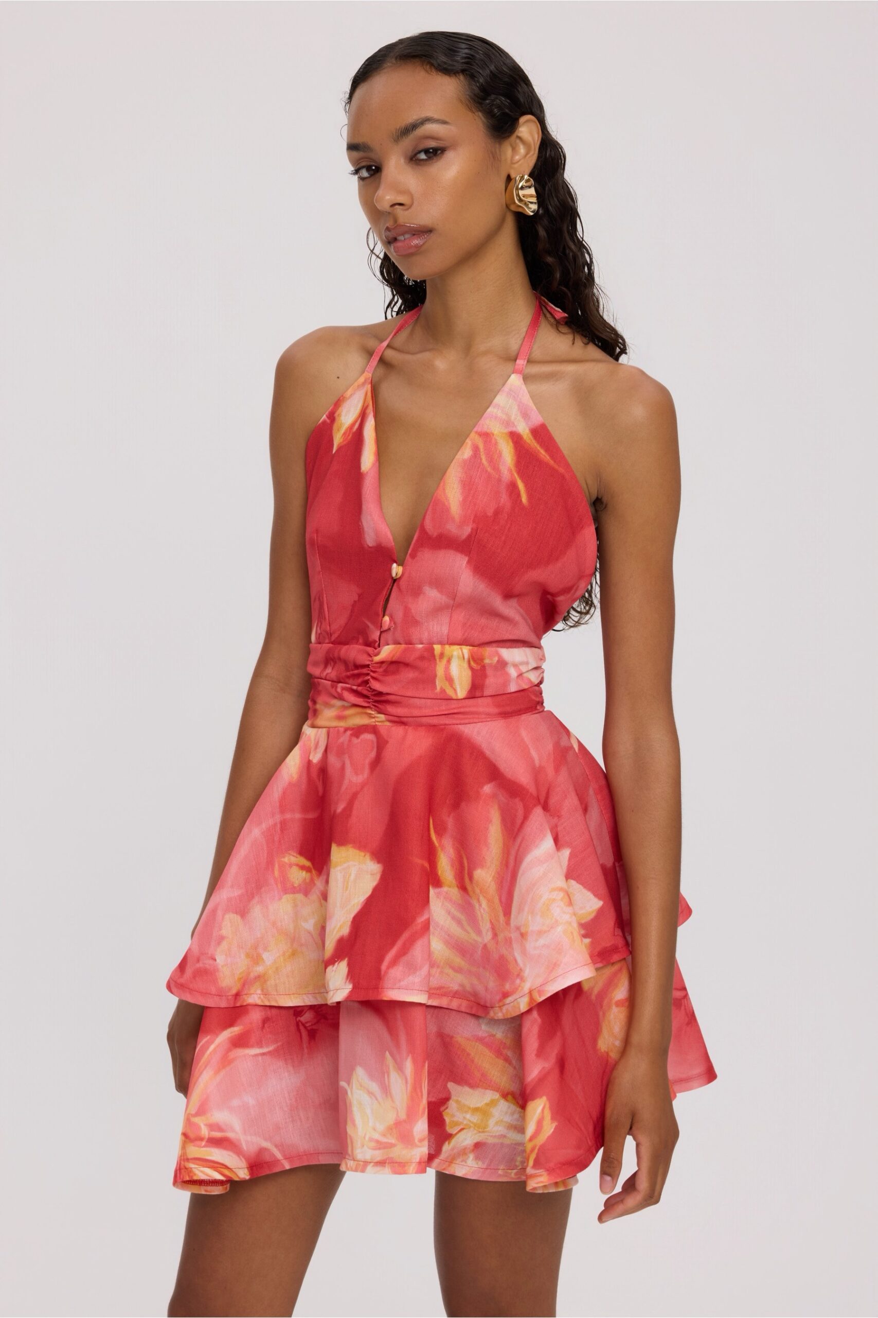 Sunkissed mini linen dress