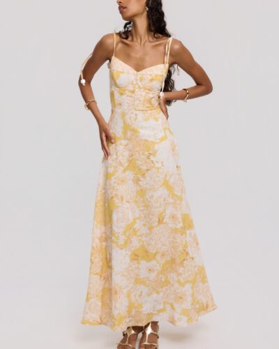 Solene maxi linen dress