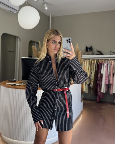 Zoe Pinstripe Dress