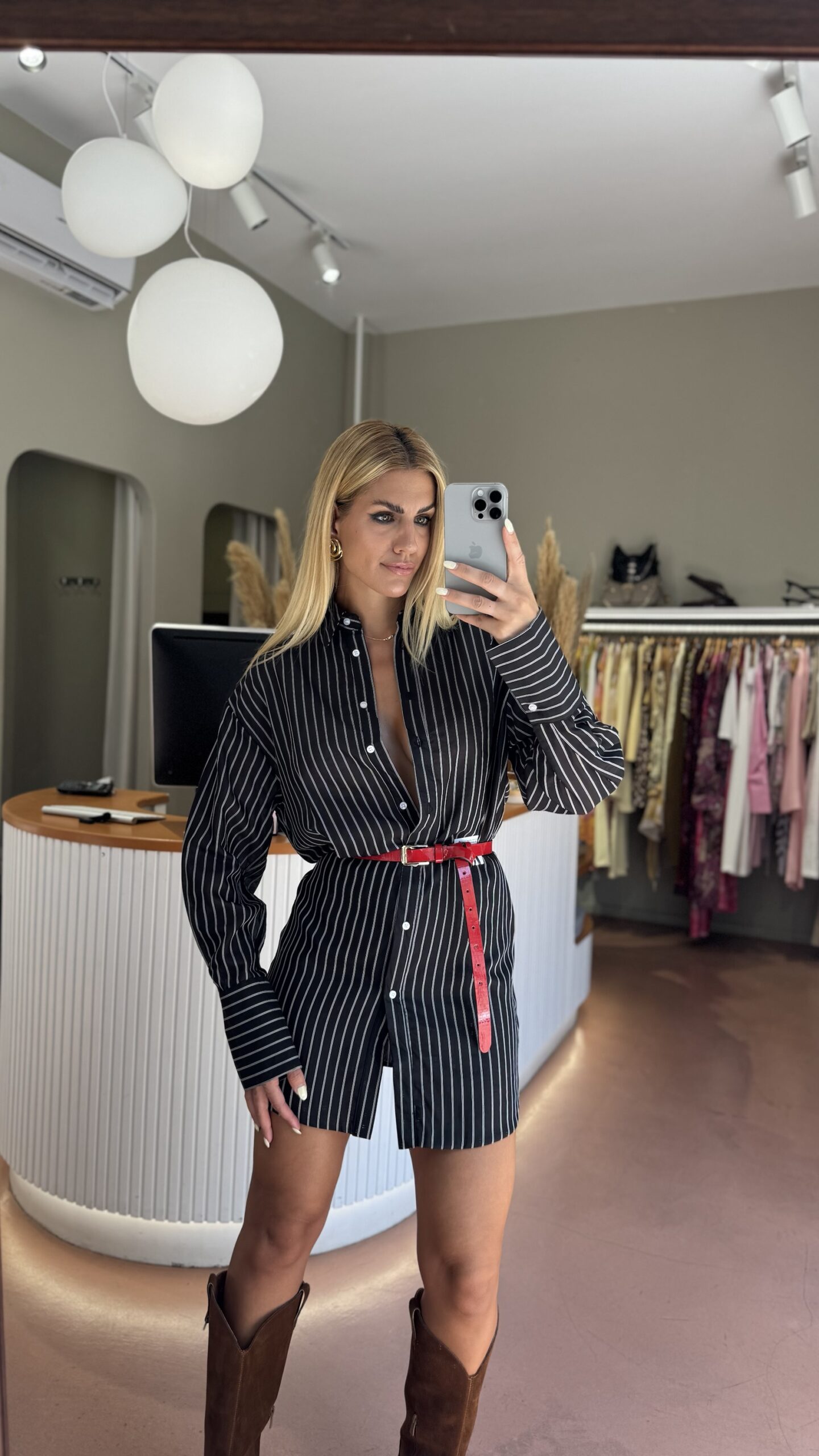 Zoe Pinstripe Dress