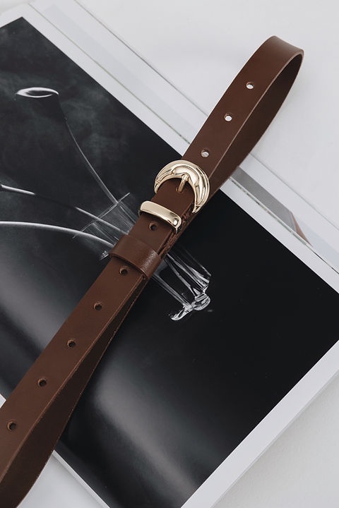Courage leather belt brown