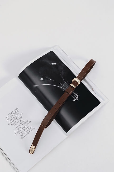 Courage leather belt brown - Image 4