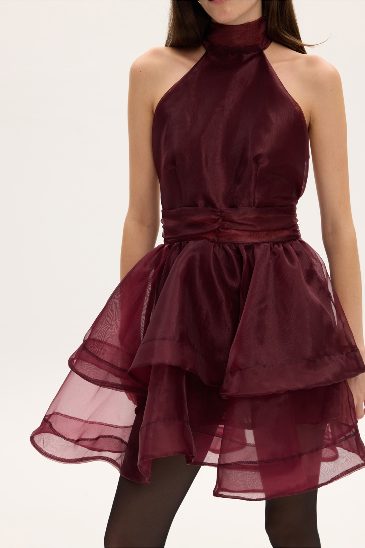 Margot Organza dress bordo - Image 2