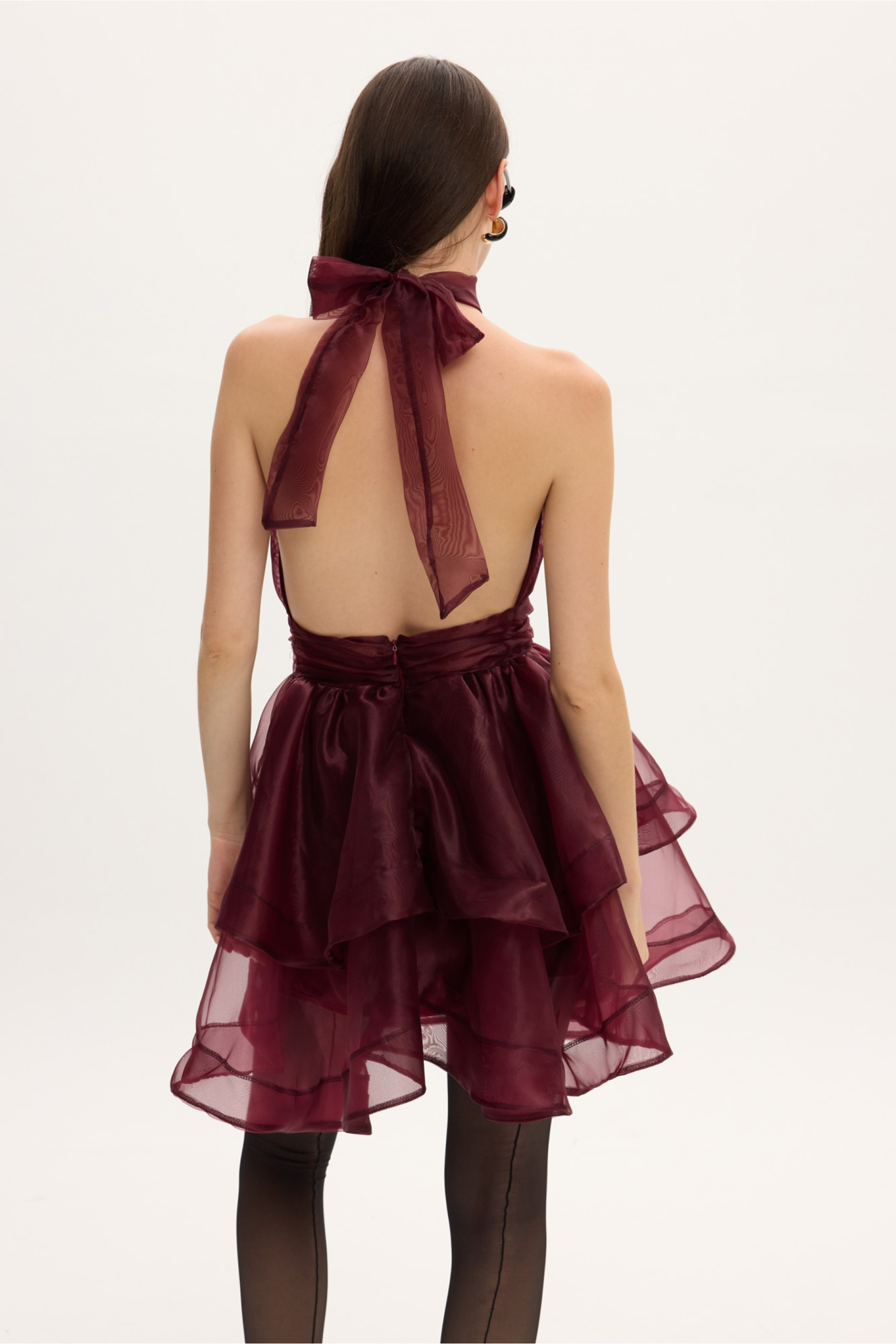 Margot Organza dress bordo - Image 3