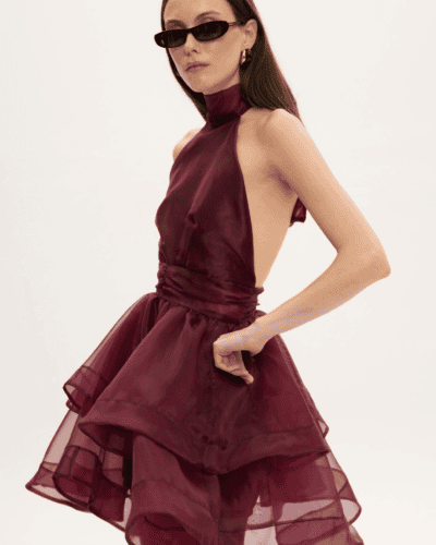 Margot Organza dress bordo