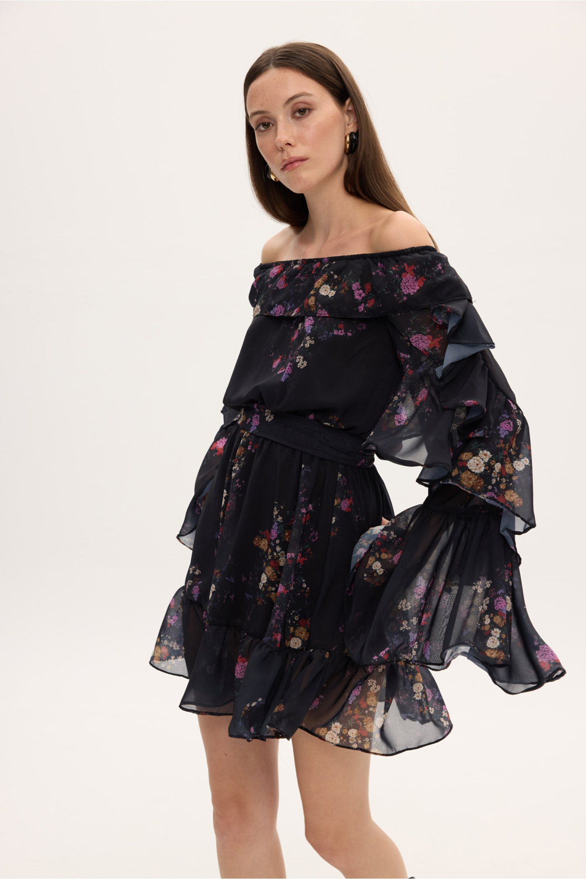 Eliza Off Shoulder Mini Ruffle dress - Image 4