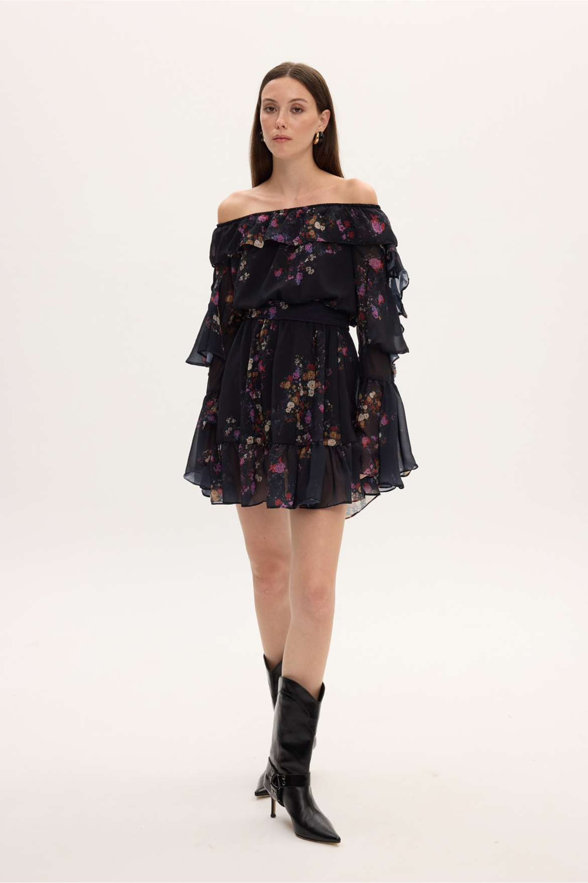 Eliza Off Shoulder Mini Ruffle dress - Image 2